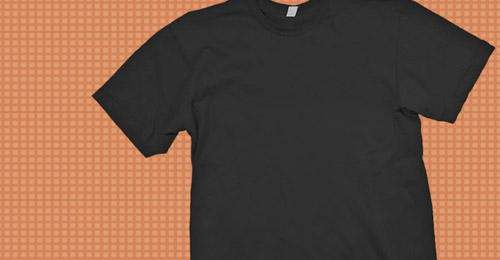 black t-shirt template
