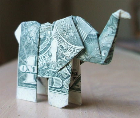 Origami Dollar Bills