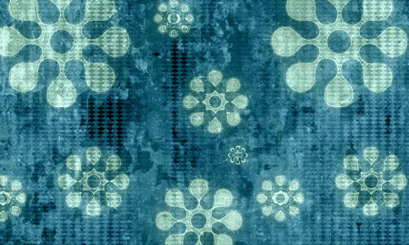 flower grunge blue pattern