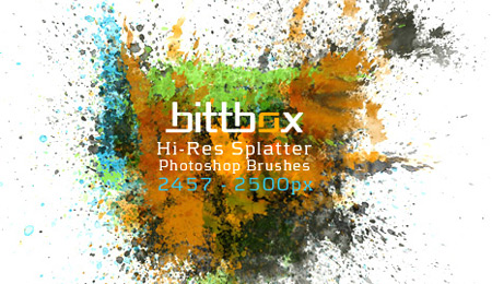 free hi-res splatter photoshop brushes