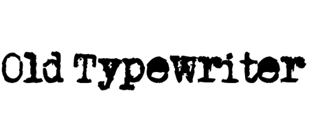 old typewriter font 