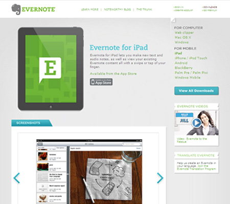 evernote for iPad