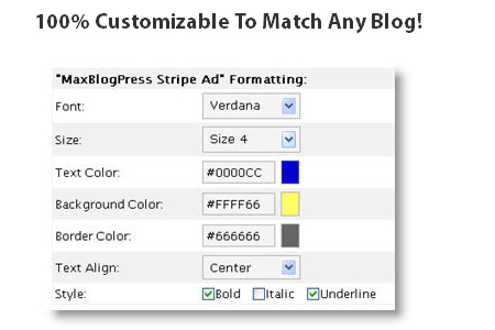 MaxBlogPress Stripe Ad