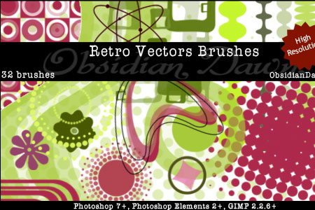 Retro Vectors Brushes