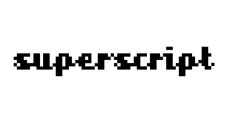 superscript pixel font
