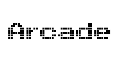 Arcade pixel font