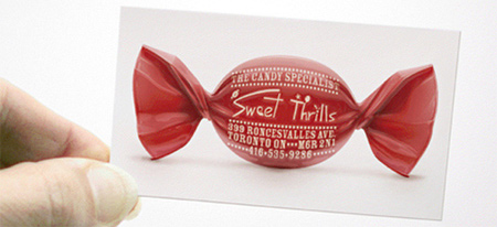 candy store dentist business card