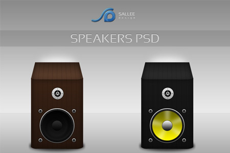 speakers icons psd