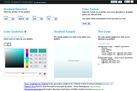 CSS3 Gradient Generator