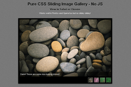 Pure CSS Sliding Image Gallery