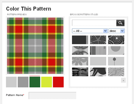 Patterns by Colourlovers