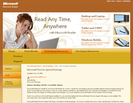 Microsoft Text-to-Speech Package