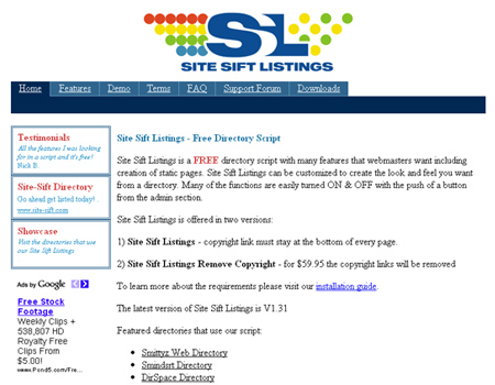 Site Sift Listings