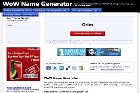 WoW Name Generator