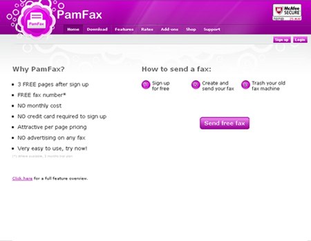 pamfax inbound fax