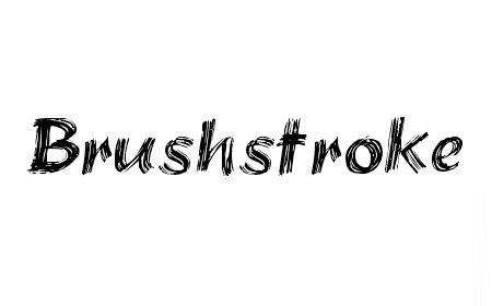 Brushstroke font