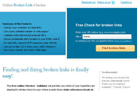 Brokenlinkcheck - Online Broken Link Checker