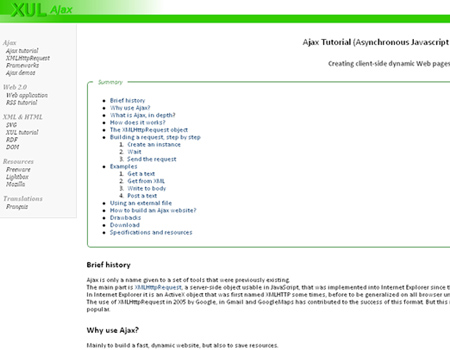 Ajax Tutorial (Asynchronous Javascript + XML)