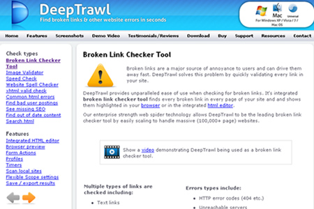 DeepTrawl - Broken Link Checker Tool