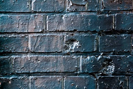Brick Grunge Metallic Paint Peeling Shiny Wall
