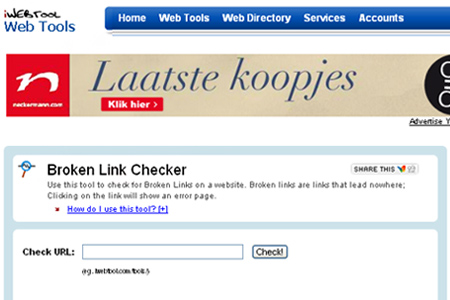 iWebTool - Broken Link Checker