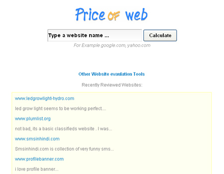 priceofweb.com