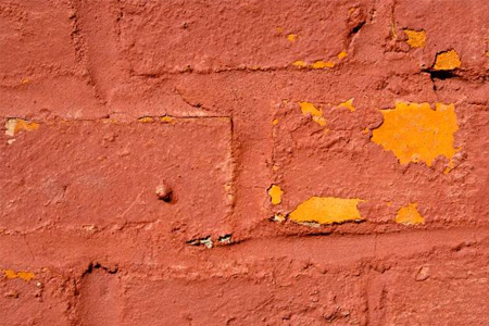 brick paint peeling wall