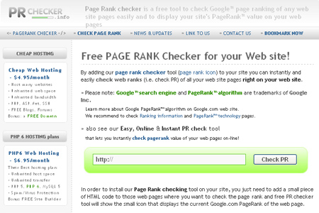 20 google pagerank checker websites