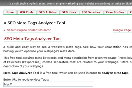 AskBee.Net - SEO Meta Tags Analyzer Tool