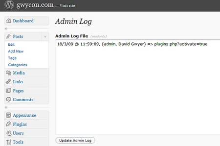admin log