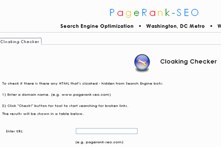 Pagerank-SEO - Cloaking Checker