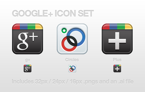 Google+ Icon Set