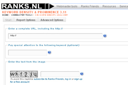 Ranks.nl - Keyword Density Analyzer