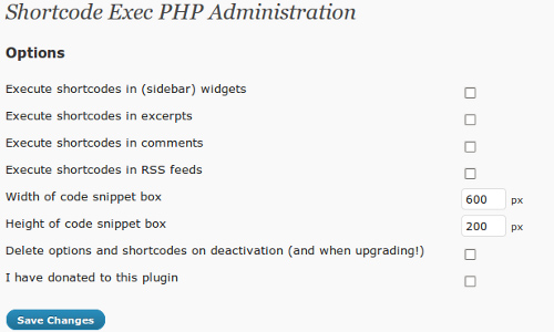 Shortcode Exec PHP