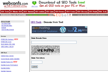 domain stats tools