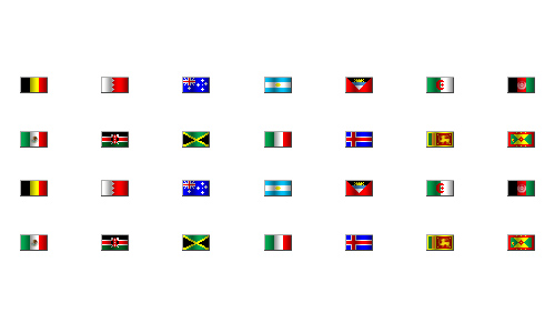 Country Pixel Flag Icons