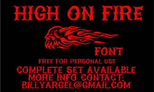 HIGH ON FIRE font