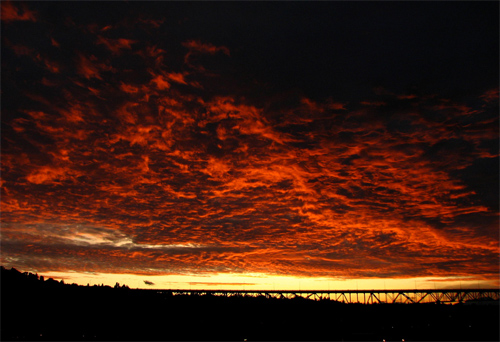 Clouds on fire