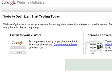 Google Website Optimizer