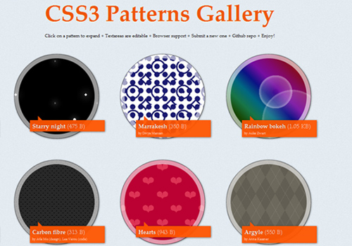 css3 patterns gallery