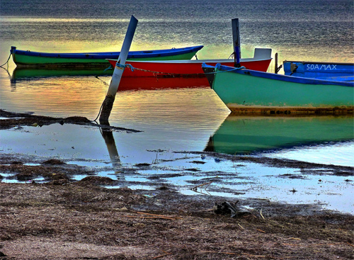 Colorful boats