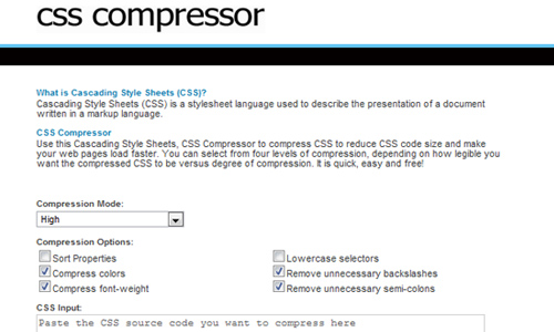 css compressor