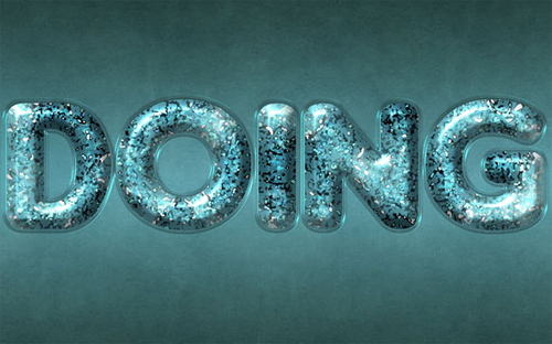 Glossy Particles-Textured Text Effect