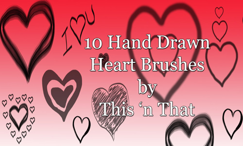 Hand Drawn Heart Brushes